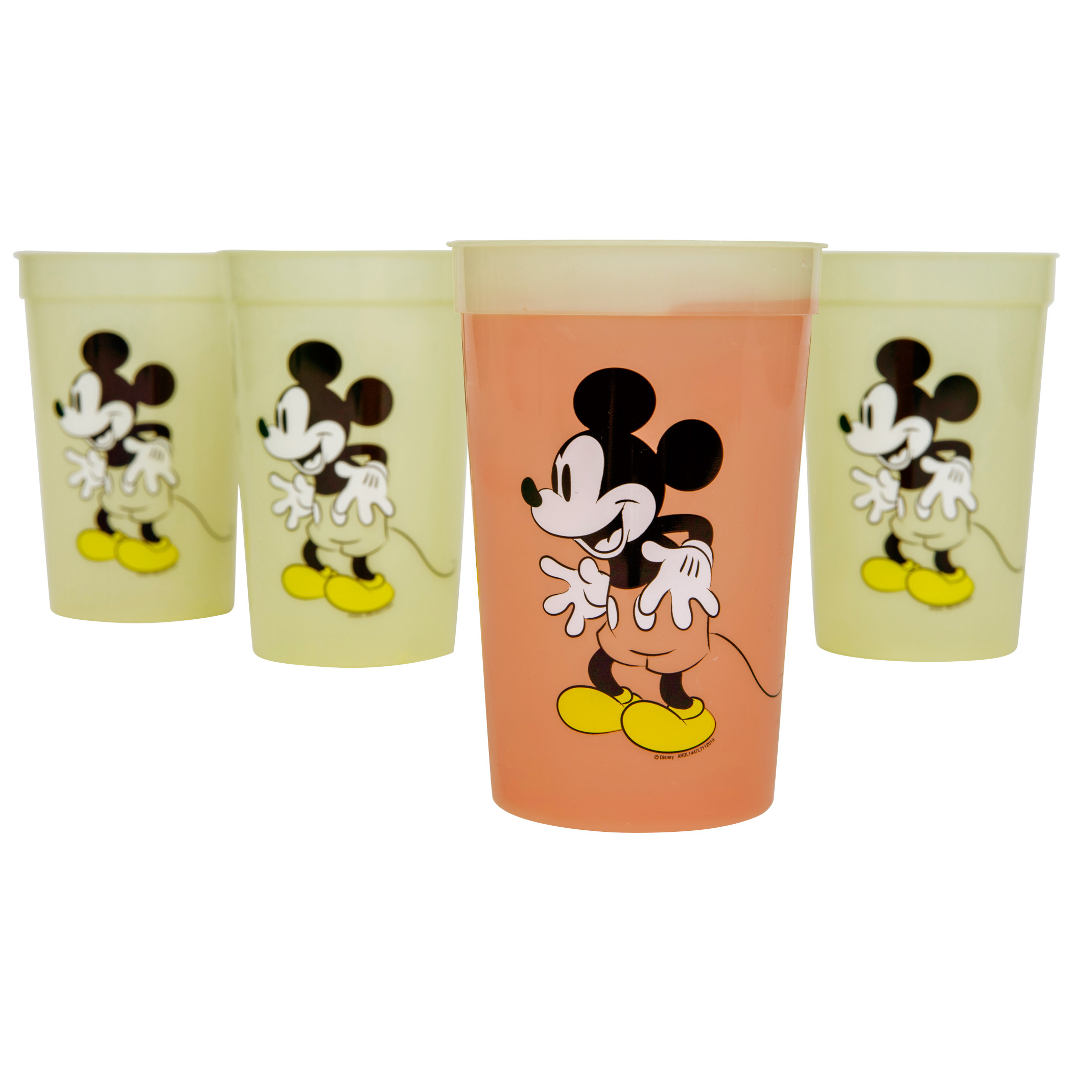 Mickey Mouse Disney Pose 4-Pack 15oz Color Changing Cups