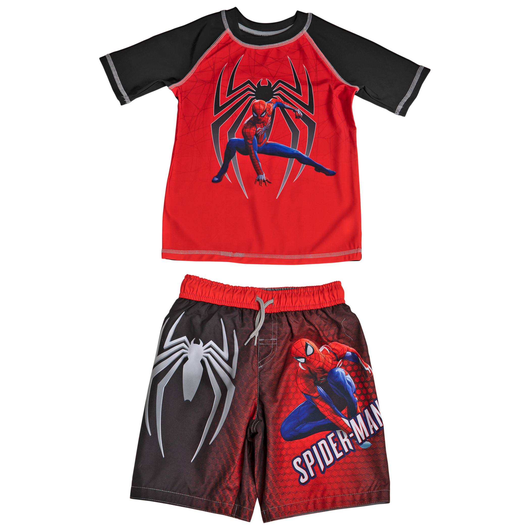 Spider-man Gamerverse Symbol Youth Swim Trunks and Rashguard