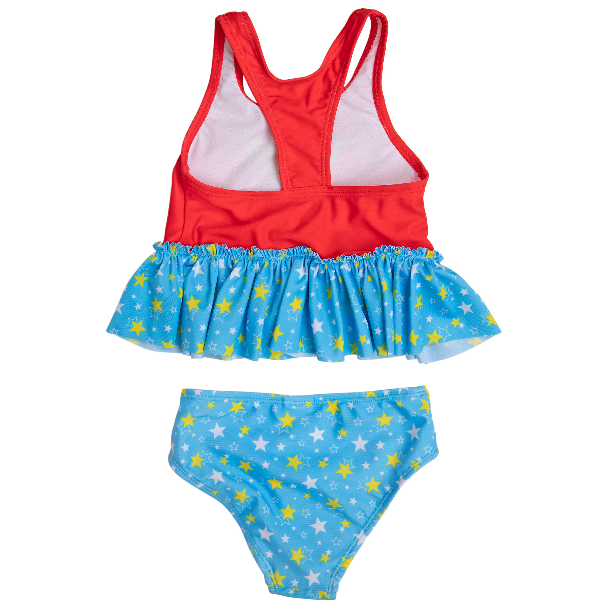 Wonder Woman Symbol and Stars Toddler Tankini Set Swimsuit