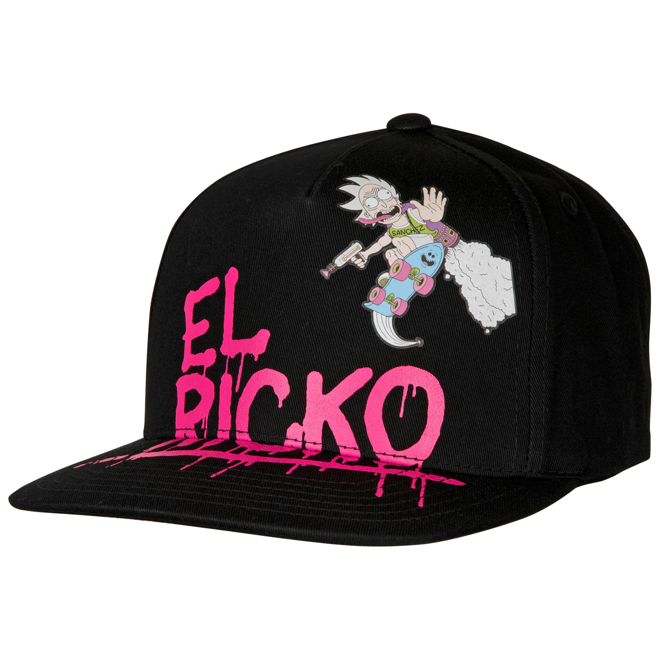 Rick And Morty Sublimated With 3D Emblem Flatbill Snapback Hat