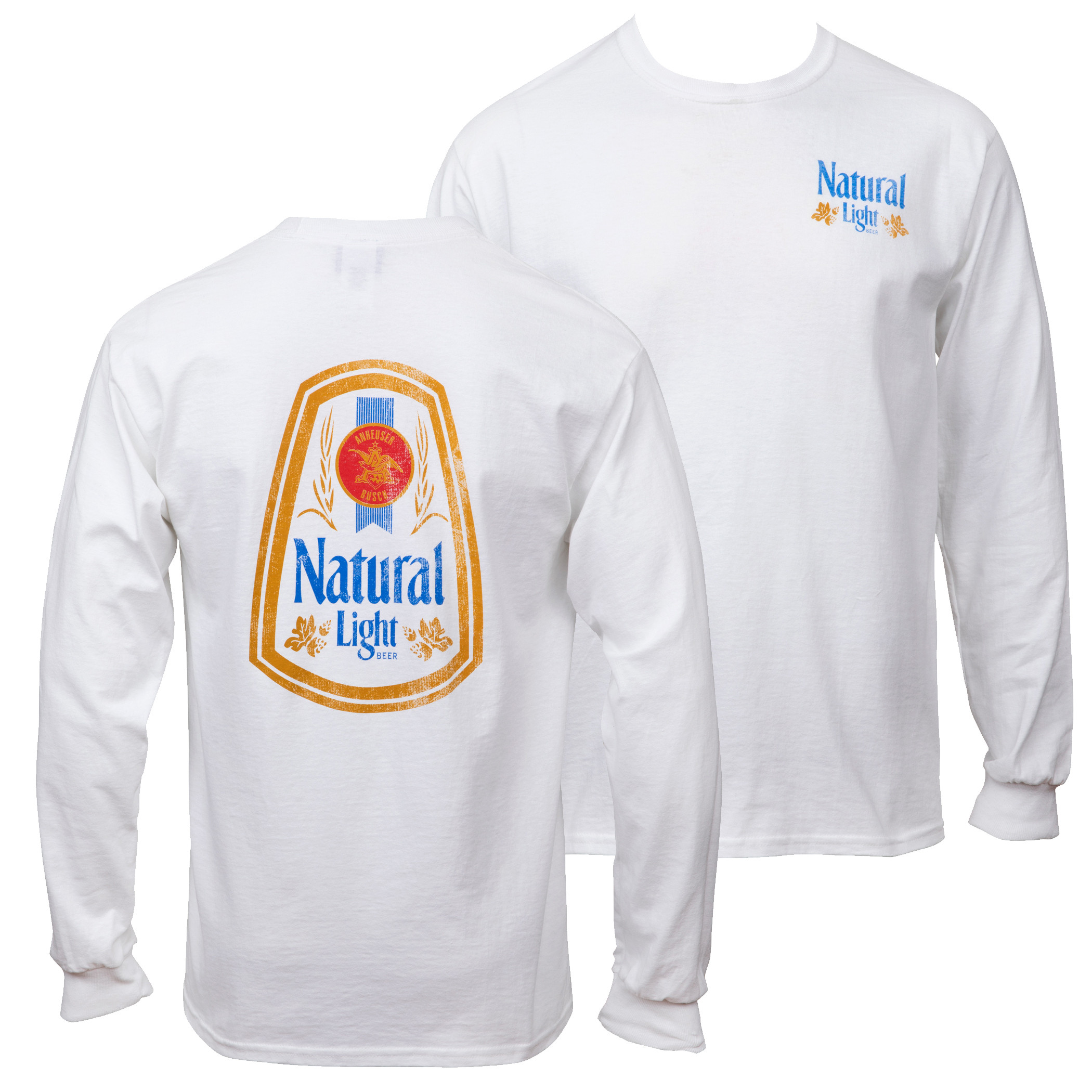 Natural Light Long Sleeve Front and Back Print Shirt