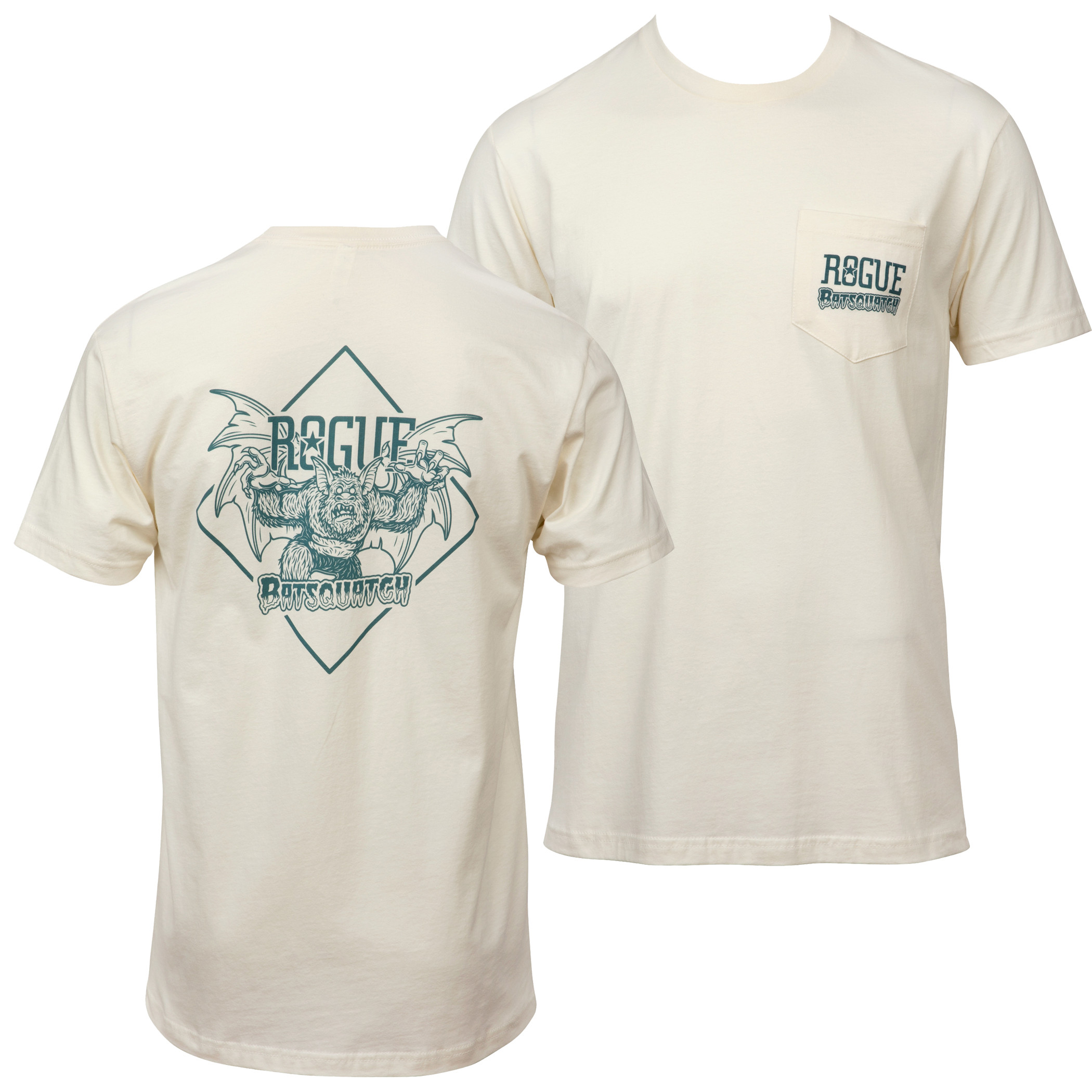 Rogue Brewery Batsquatch Front and Back Print Pocket Tee