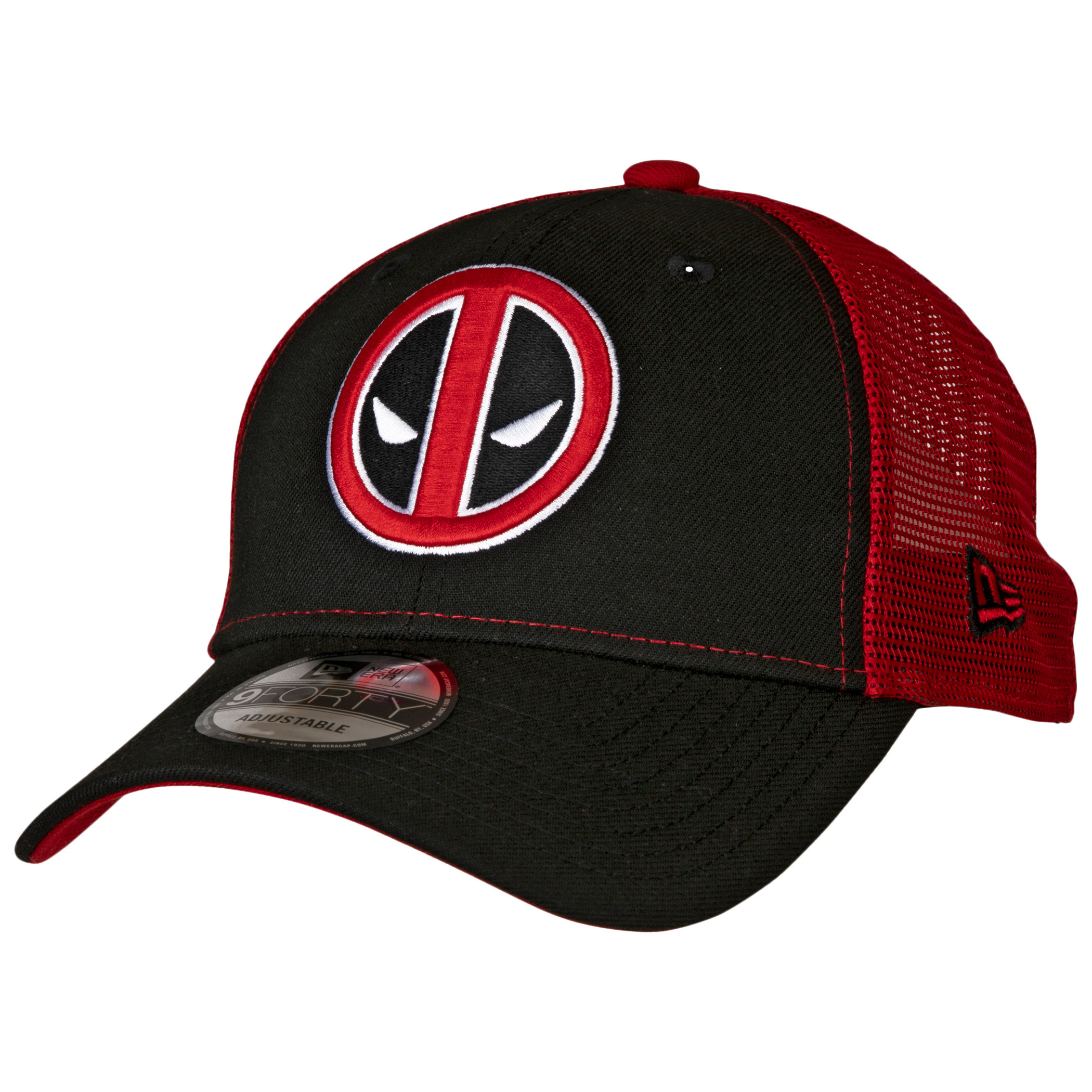 Deadpool Symbol Trucker New Era 9Forty Adjustable Hat