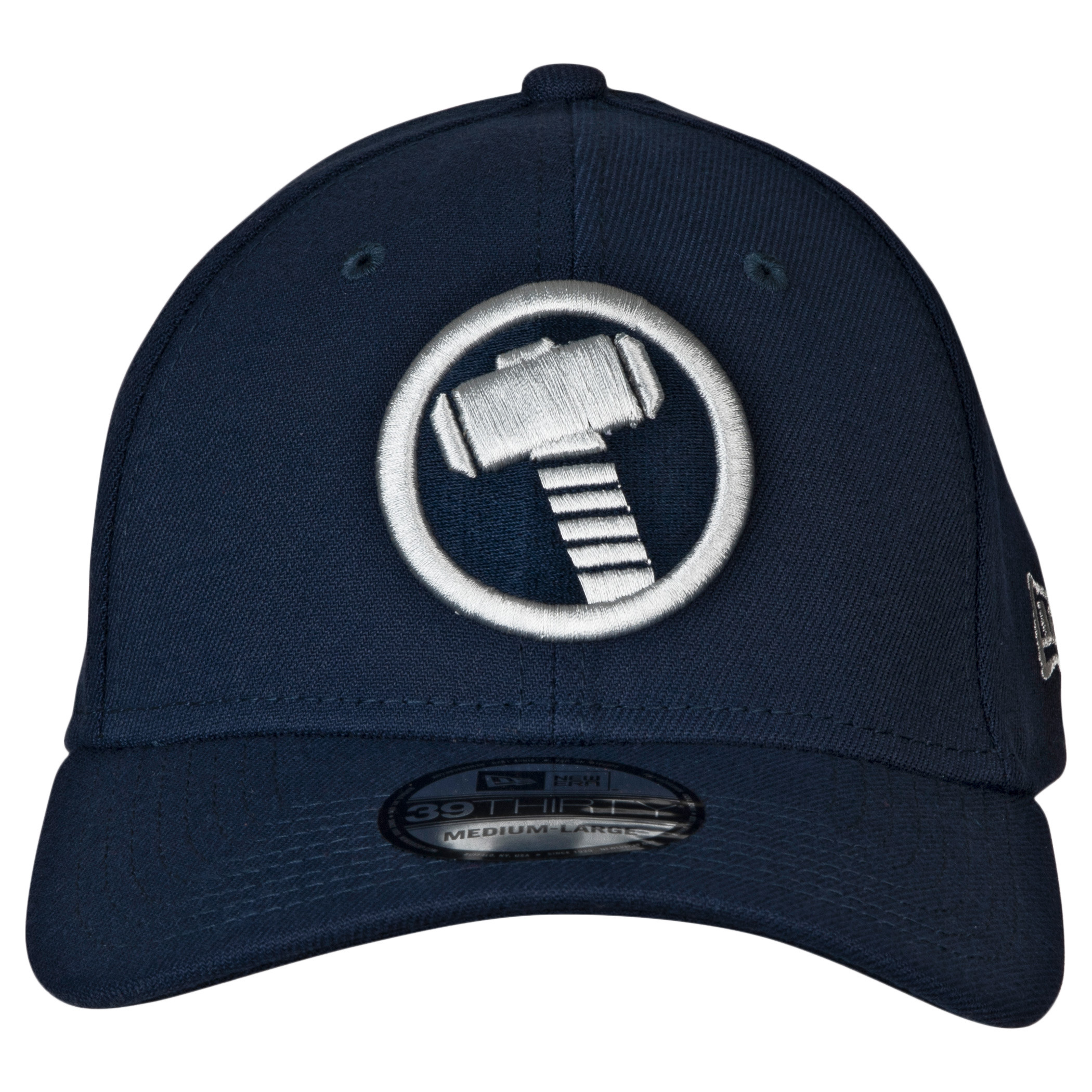 Thor Mjolnir Symbol Color Block New Era 39Thirty Fitted Hat