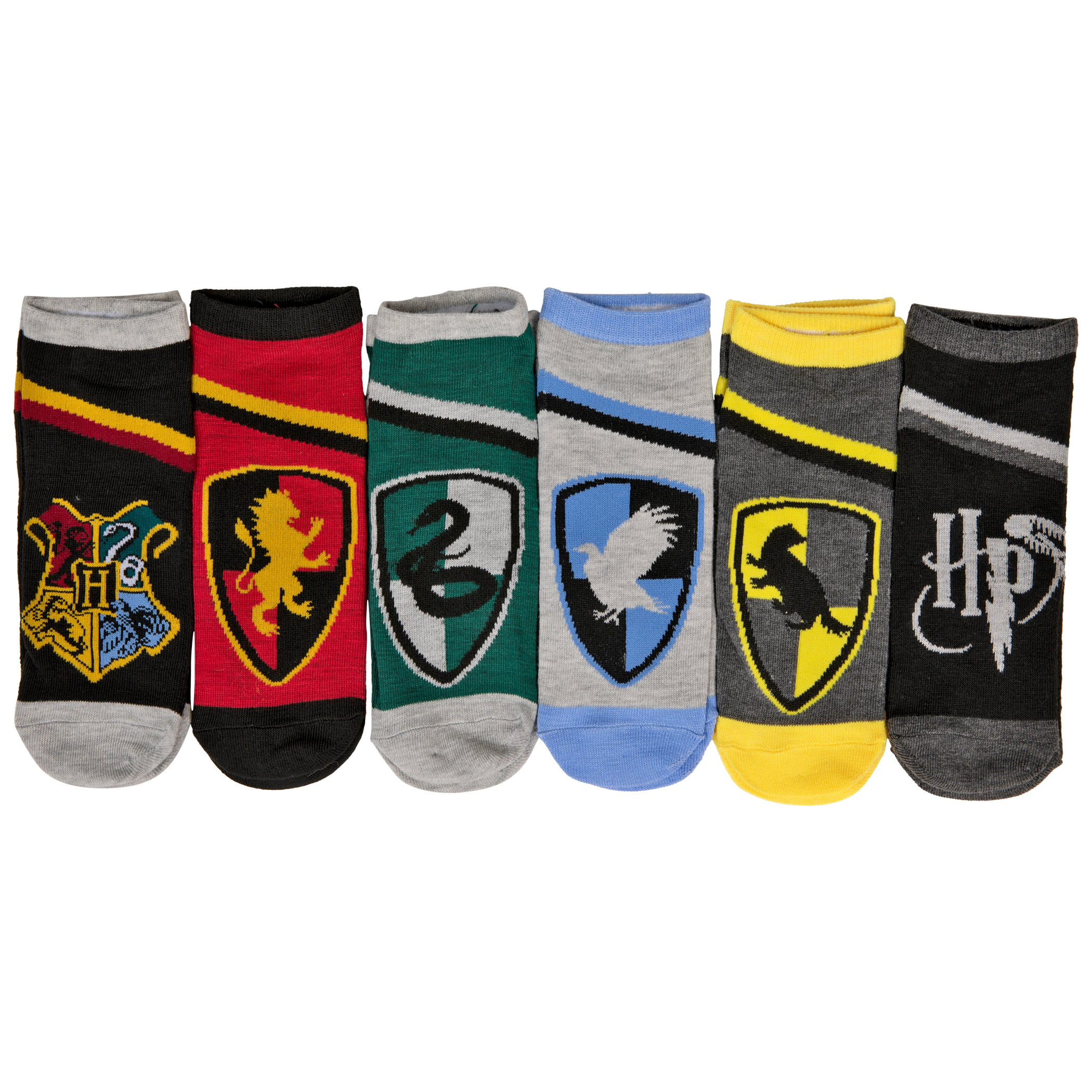 Harry Potter House Crests and Symbol 6-Pack of Women's Shorties Socks