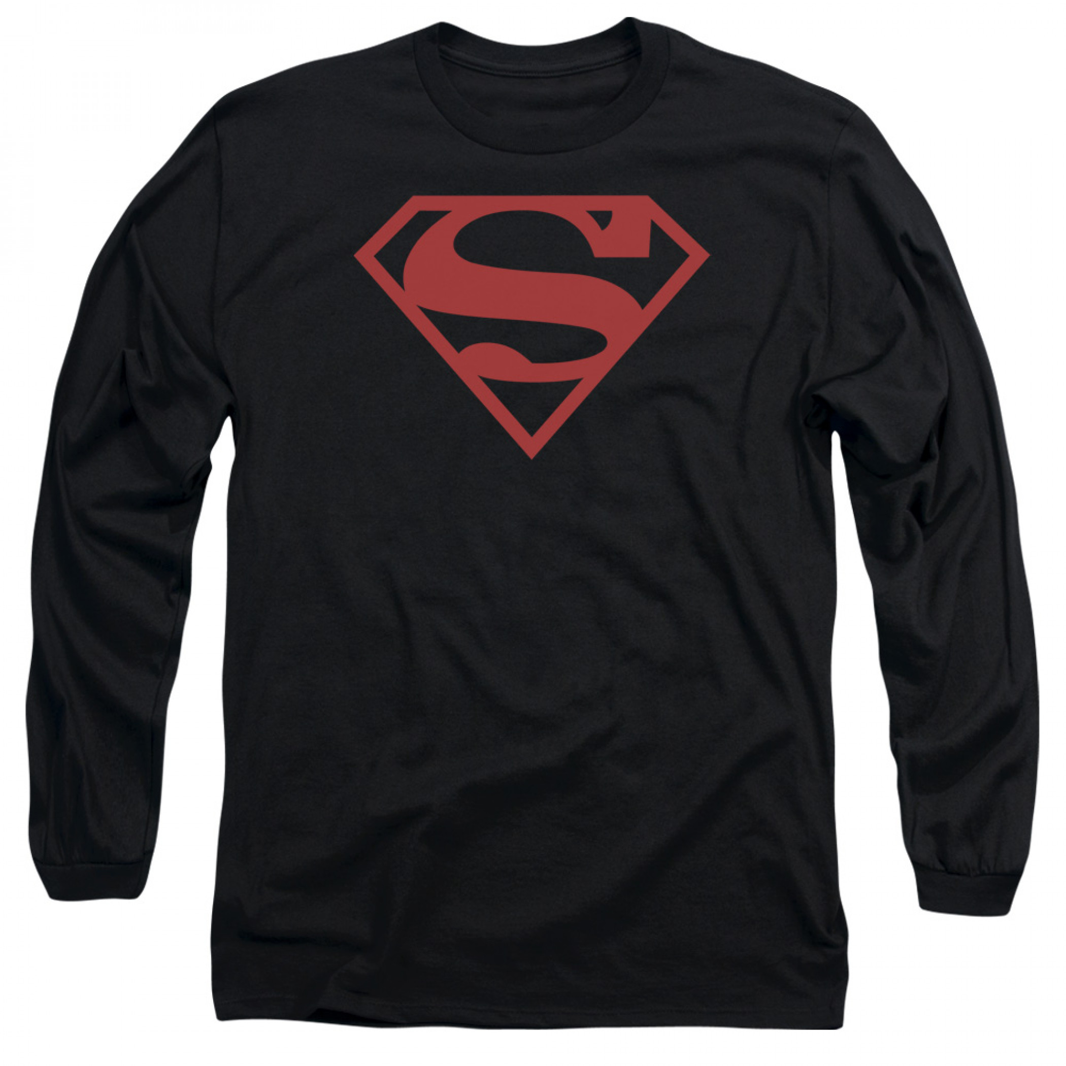 Licensed Superman Youth Medium 10/12 Red Long Sleeve T-Shirt 