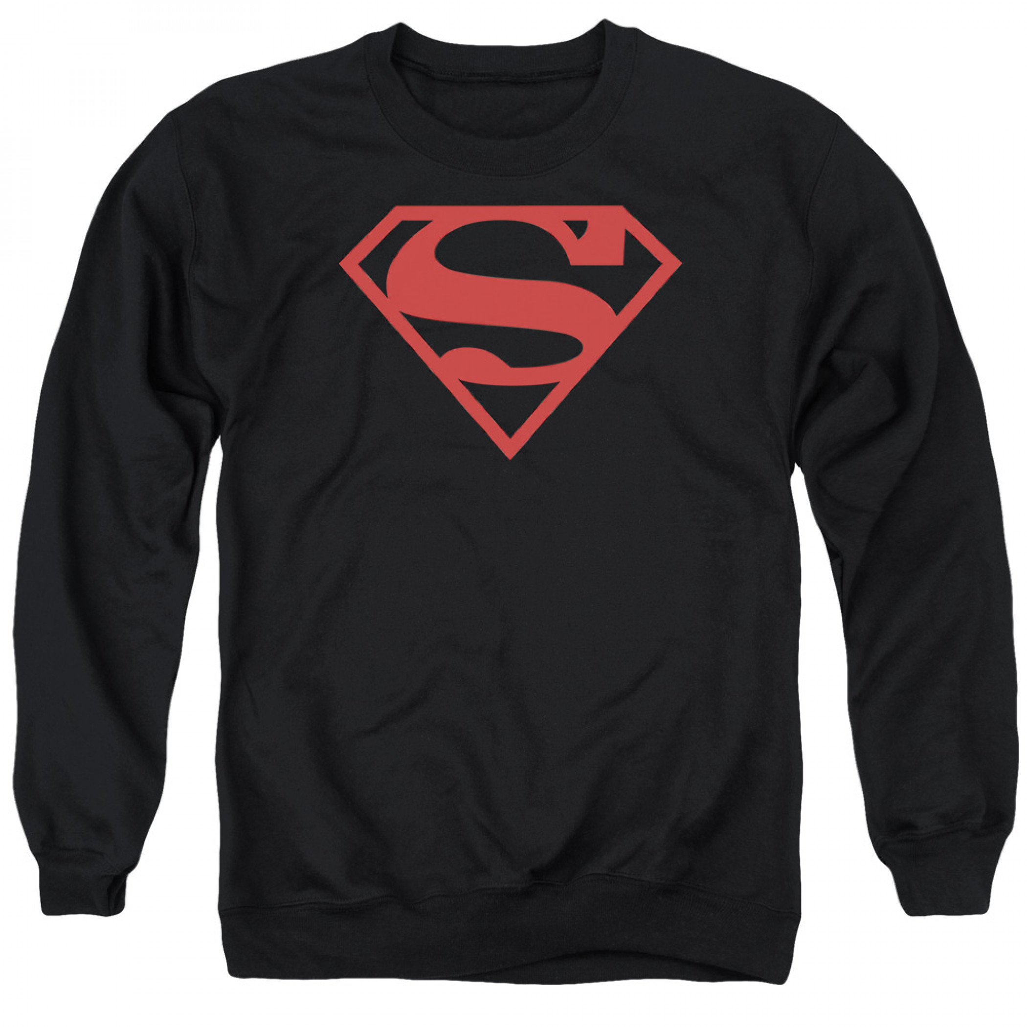 Superman Black and Red Logo Crewneck Sweatshirt