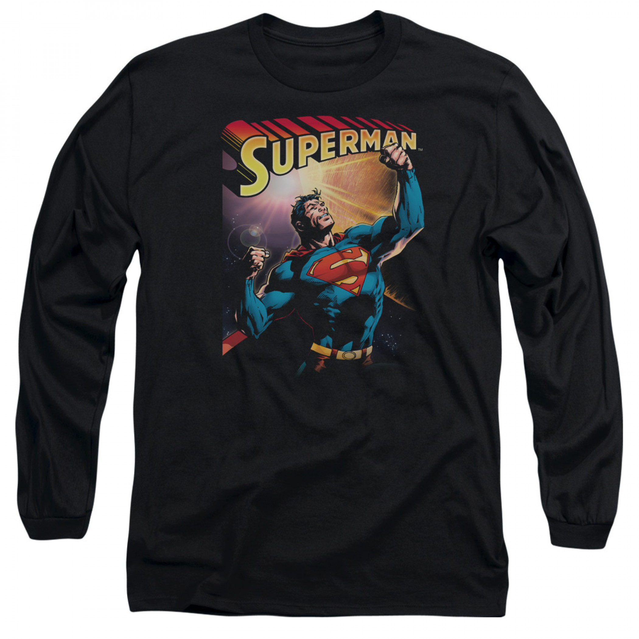 Superman Victory Black Long Sleeve T-Shirt