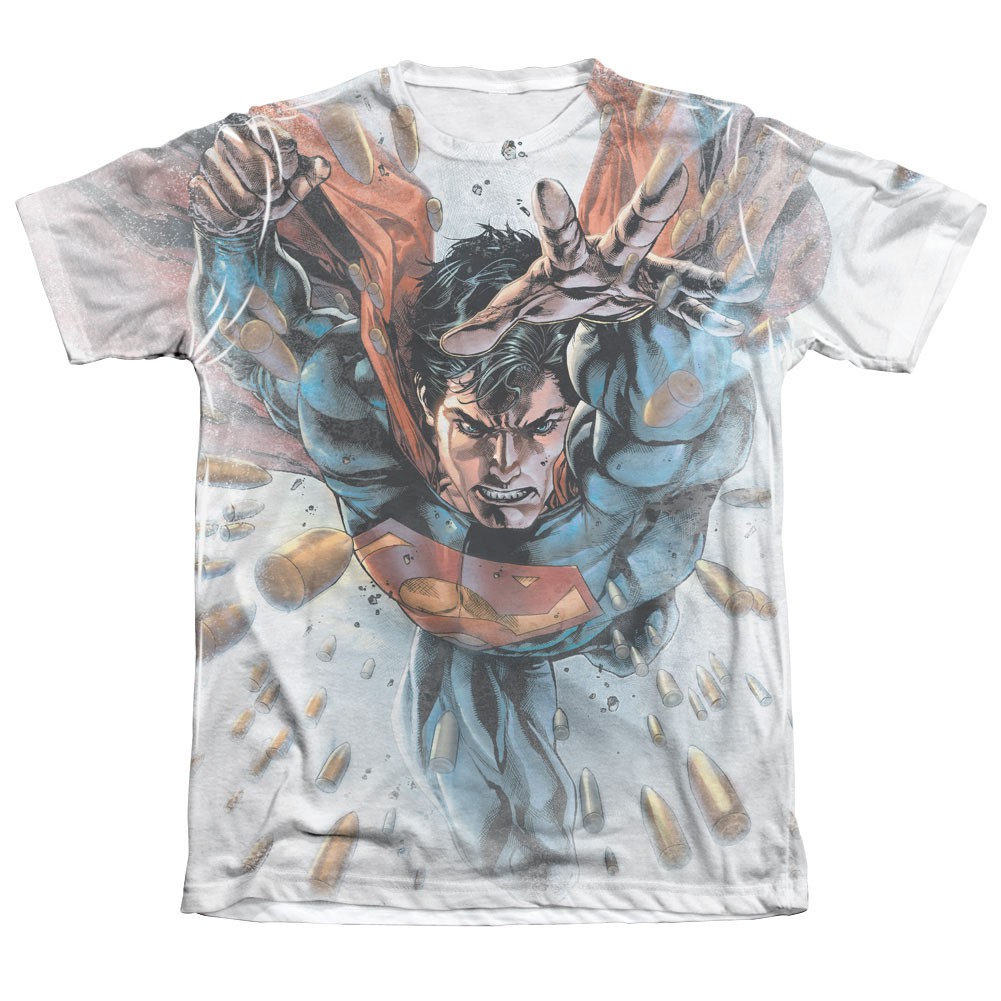 Superman Bullets In The Sky Sublimation T-Shirt