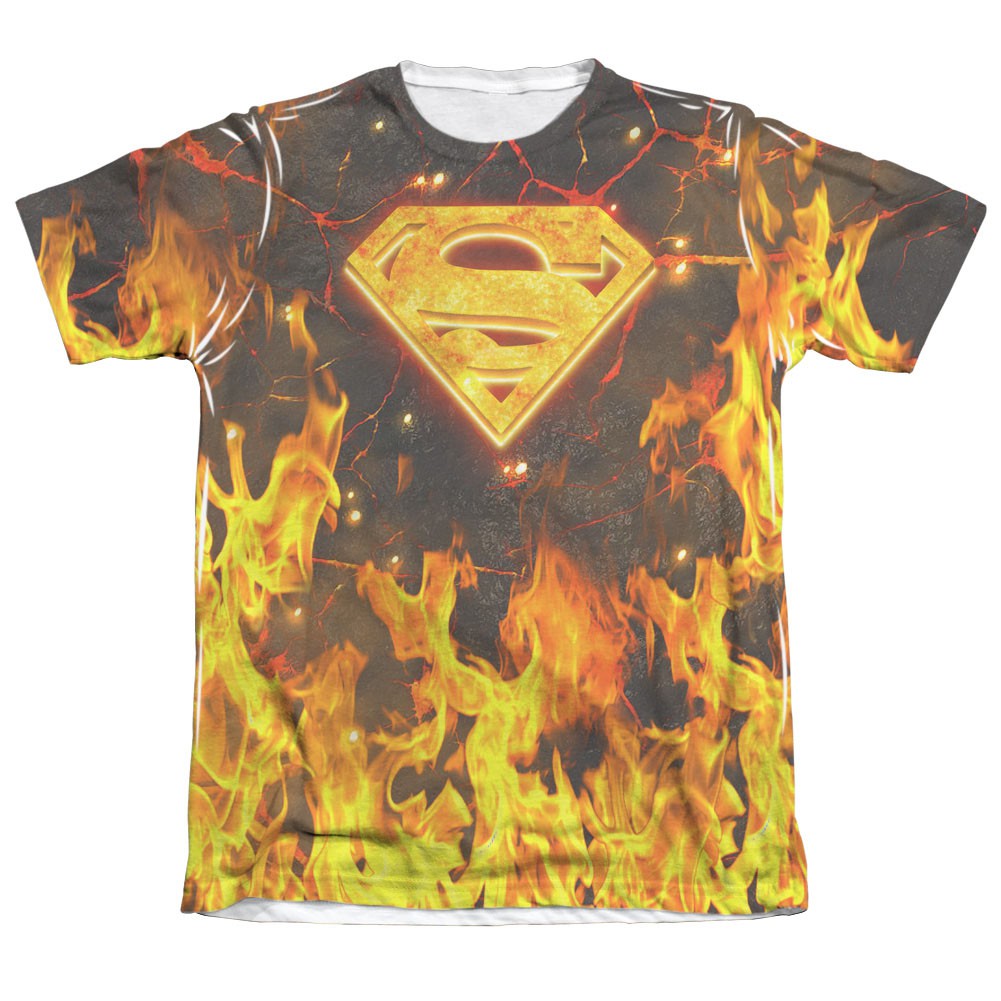 Superman Fire Logo Sublimation T-Shirt
