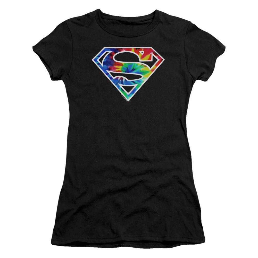 Superman Tie Dye Logo Women's Tshirt