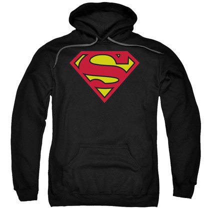 Superman Classic Logo Men's Black Hoodie