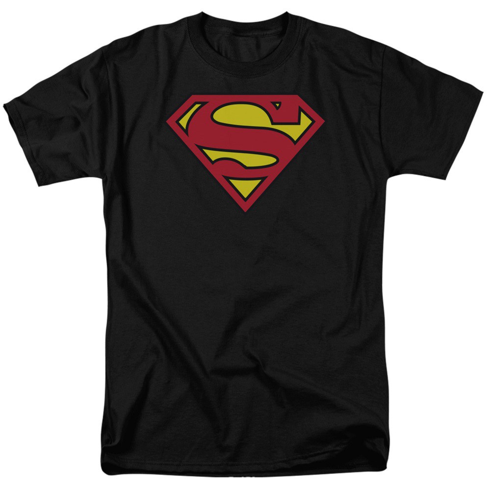 Superman Classic Logo Men's Black Tshirt