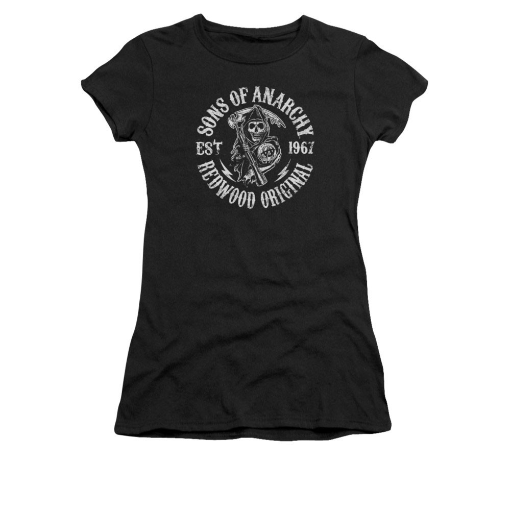 Sons Of Anarchy Redwood Black Juniors T-Shirt
