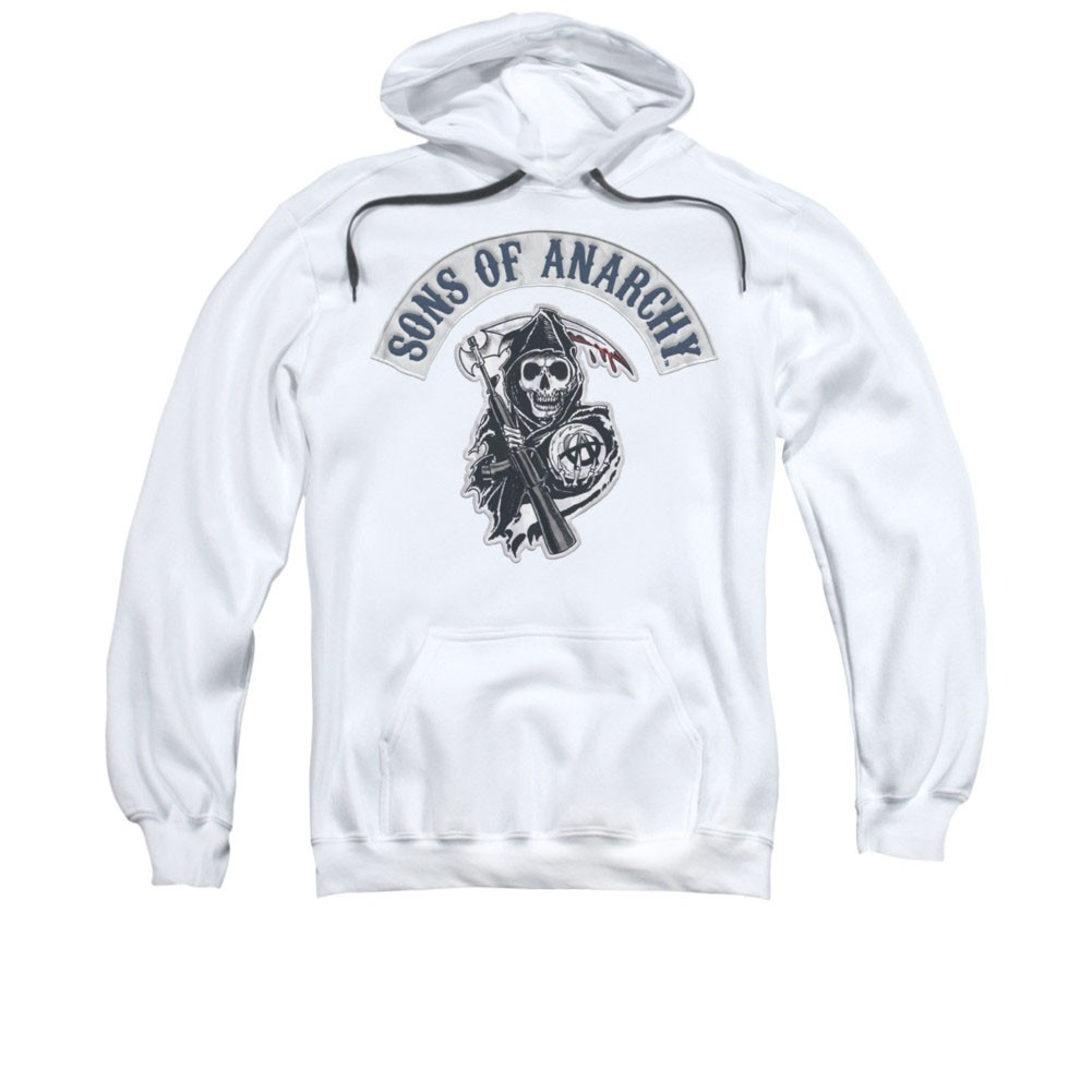 Sons Of Anarchy Bloody Sickle White Pullover Hoodie