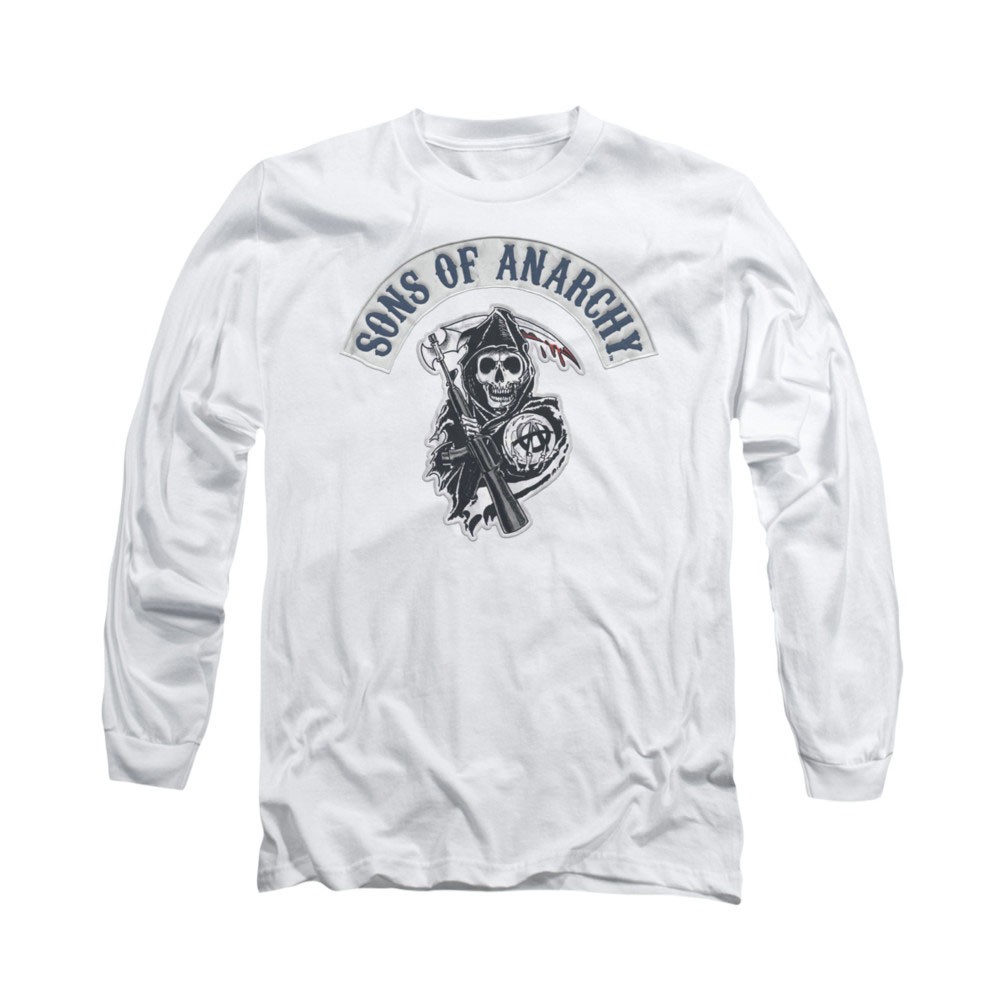 Sons Of Anarchy Bloody Sickle White Long Sleeve T-Shirt