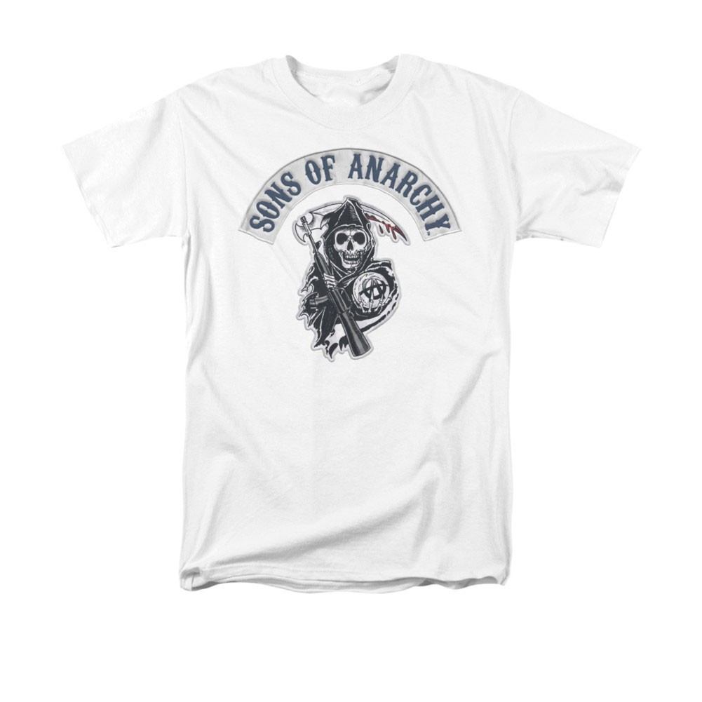 Sons Of Anarchy Men's White Bloody Sickle T-Shirt