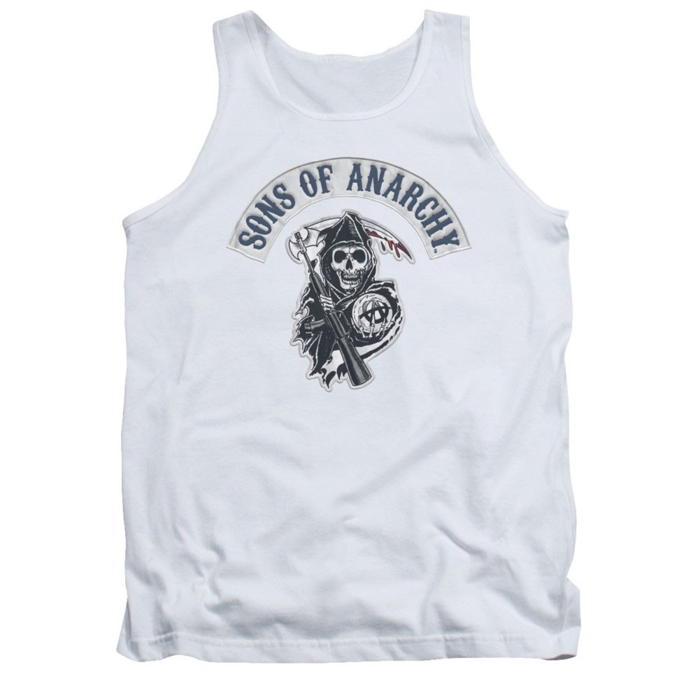 Sons Of Anarchy Bloody Sickle White Tank Top