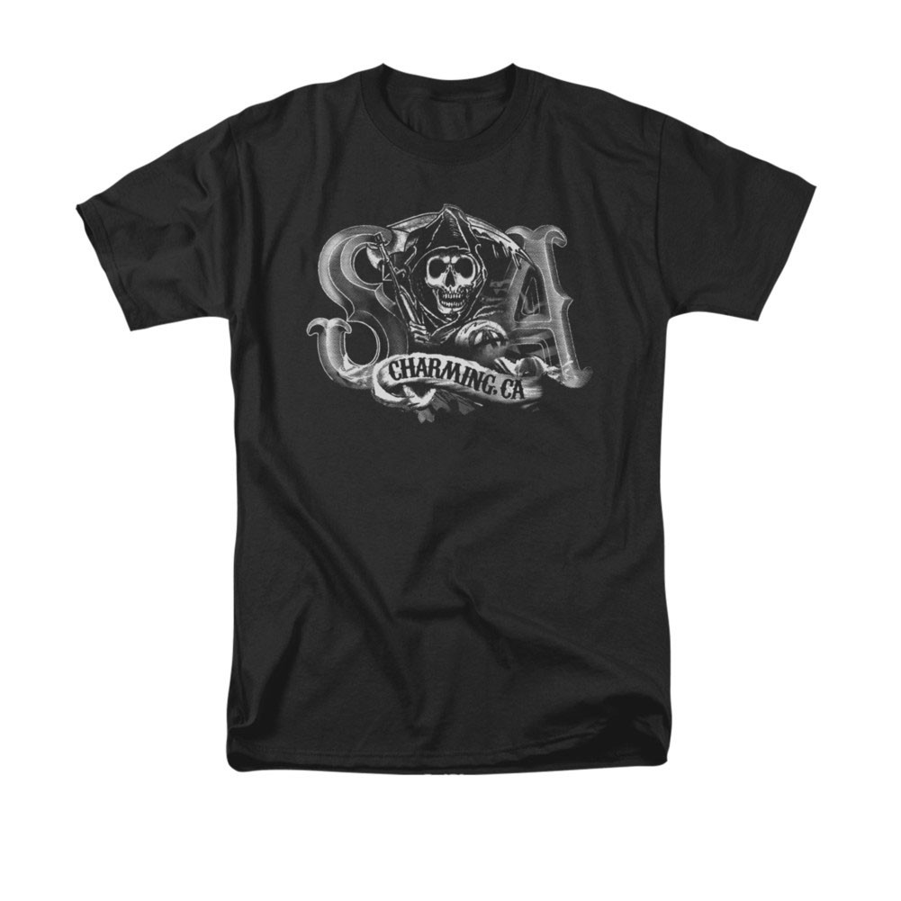 Sons Of Anarchy Charming CA Black T-Shirt