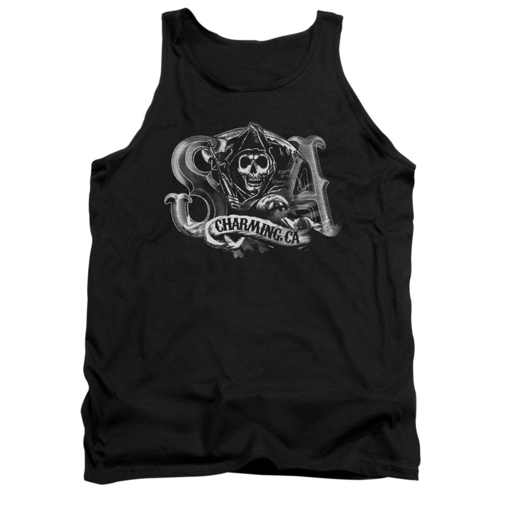 Sons Of Anarchy Charming CA Black Tank Top