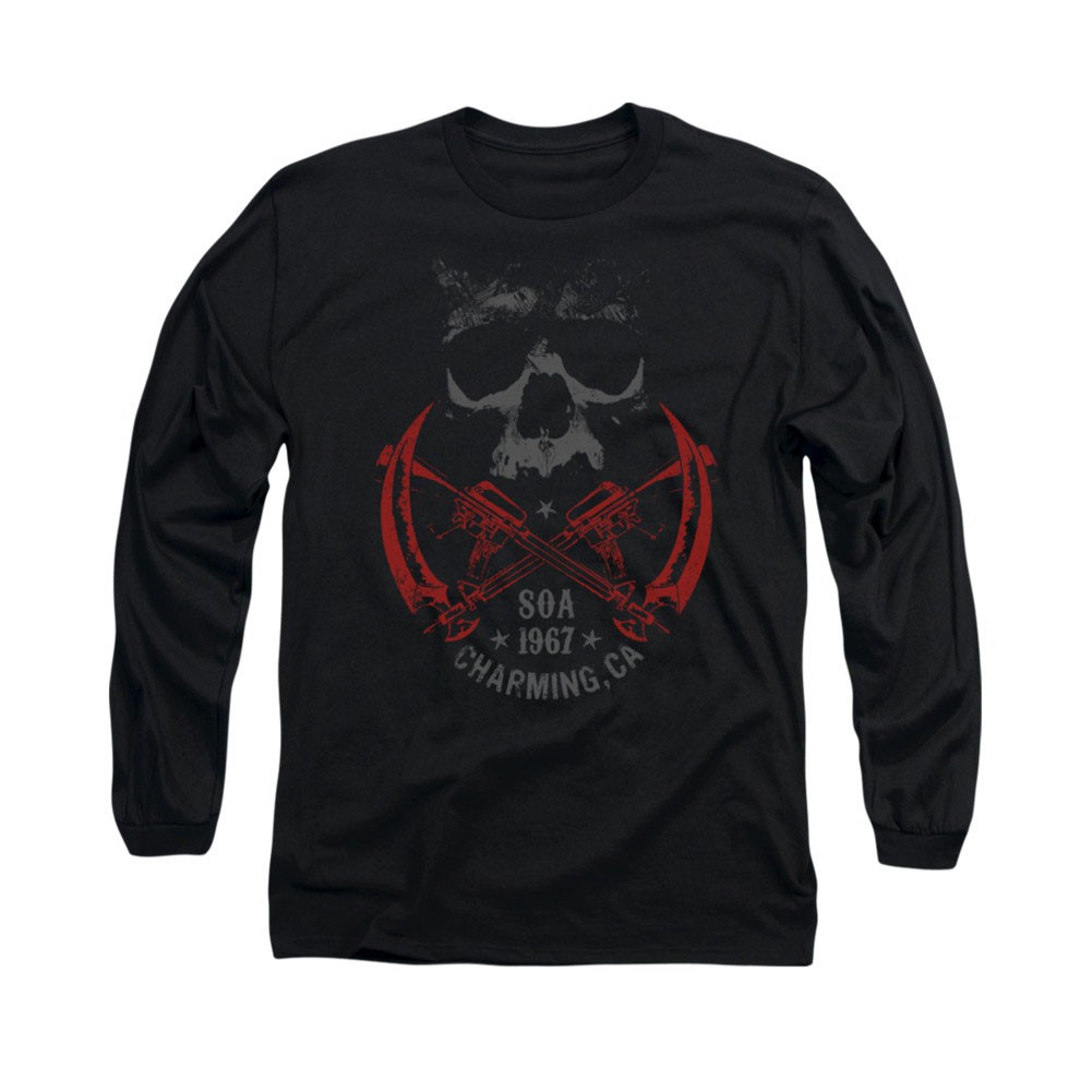 Sons Of Anarchy Cross Guns Black Long Sleeve T-Shirt