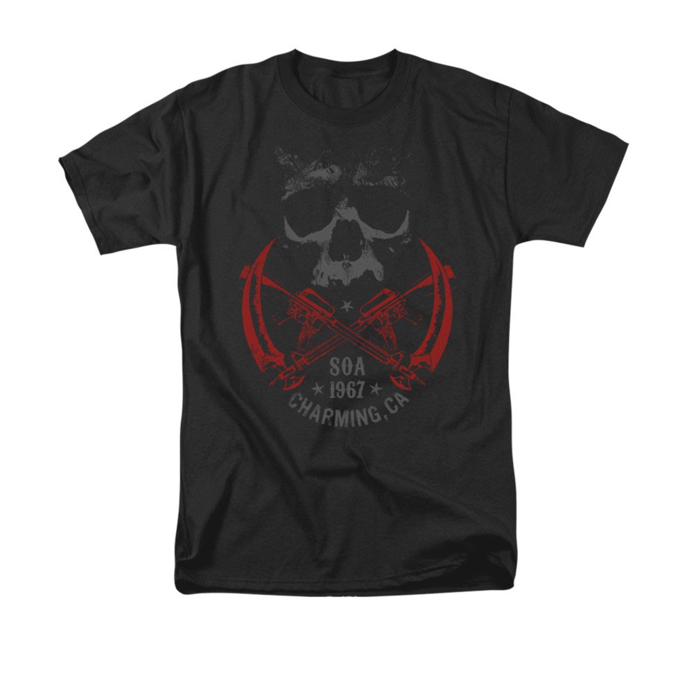 Sons Of Anarchy Cross Guns Black T-Shirt