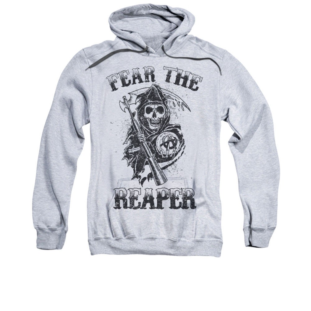 Sons Of Anarchy Fear The Reaper Gray Pullover Hoodie