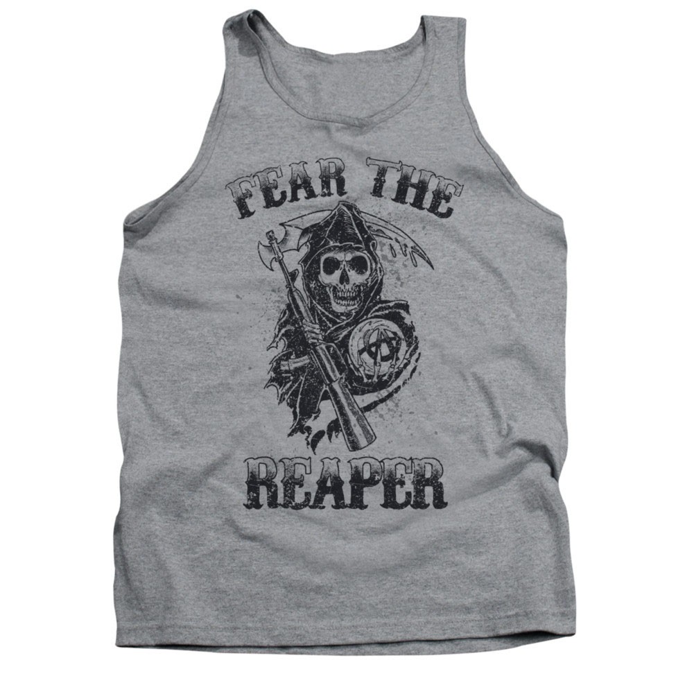 Sons Of Anarchy Fear The Reaper Gray Tank Top