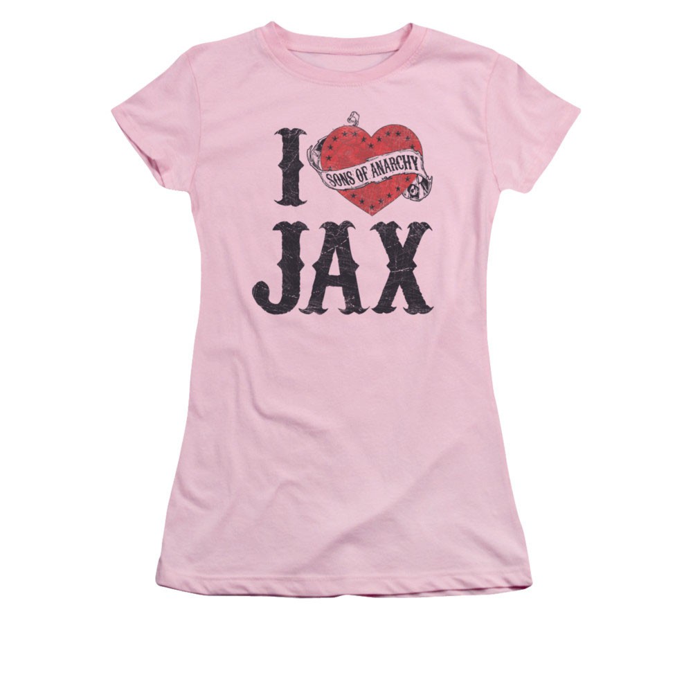 Sons Of Anarchy Heart Jax Pink Juniors T-Shirt