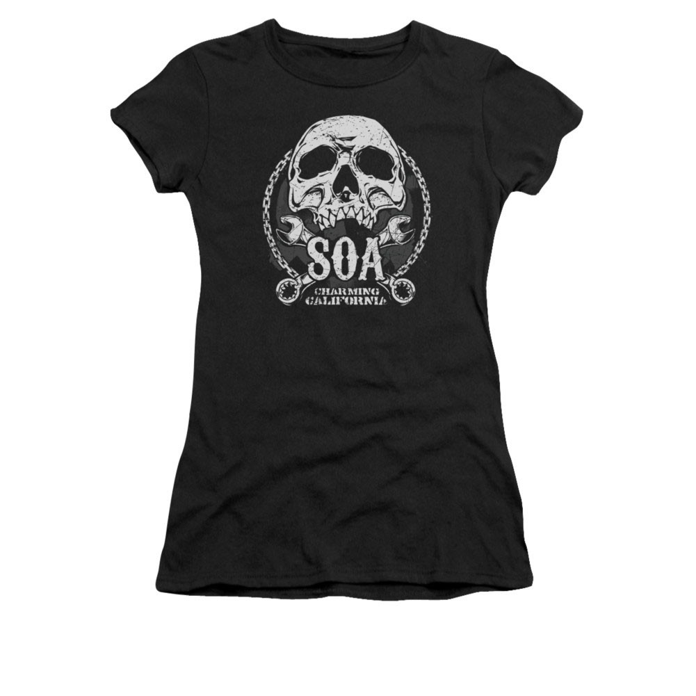 Sons Of Anarchy SOA Club Black Juniors T-Shirt