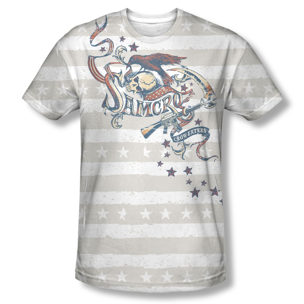 Sons Of Anarchy Crow And Stars Sublimation T-Shirt