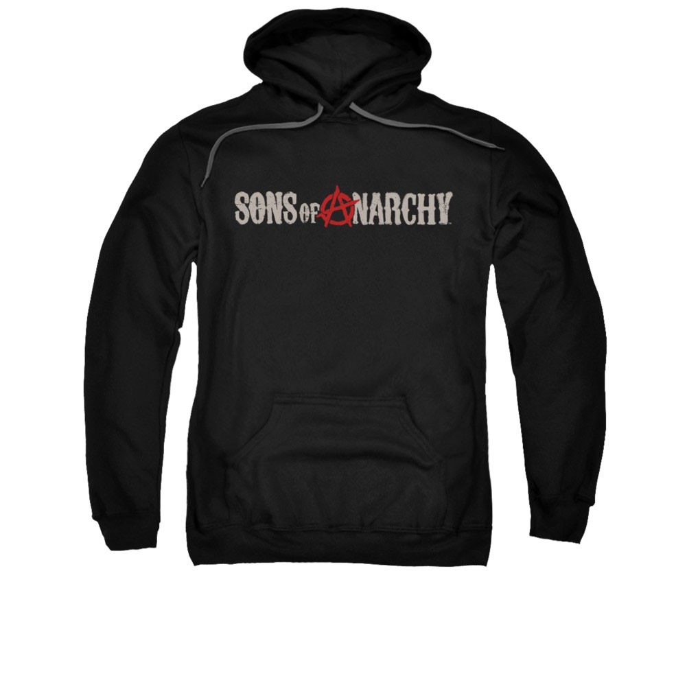 Sons Of Anarchy Beat Up Logo Black Pullover Hoodie