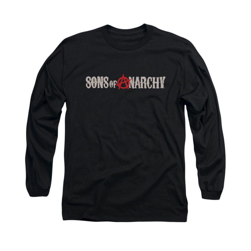 Sons Of Anarchy Beat Up Logo Black Long Sleeve T-Shirt