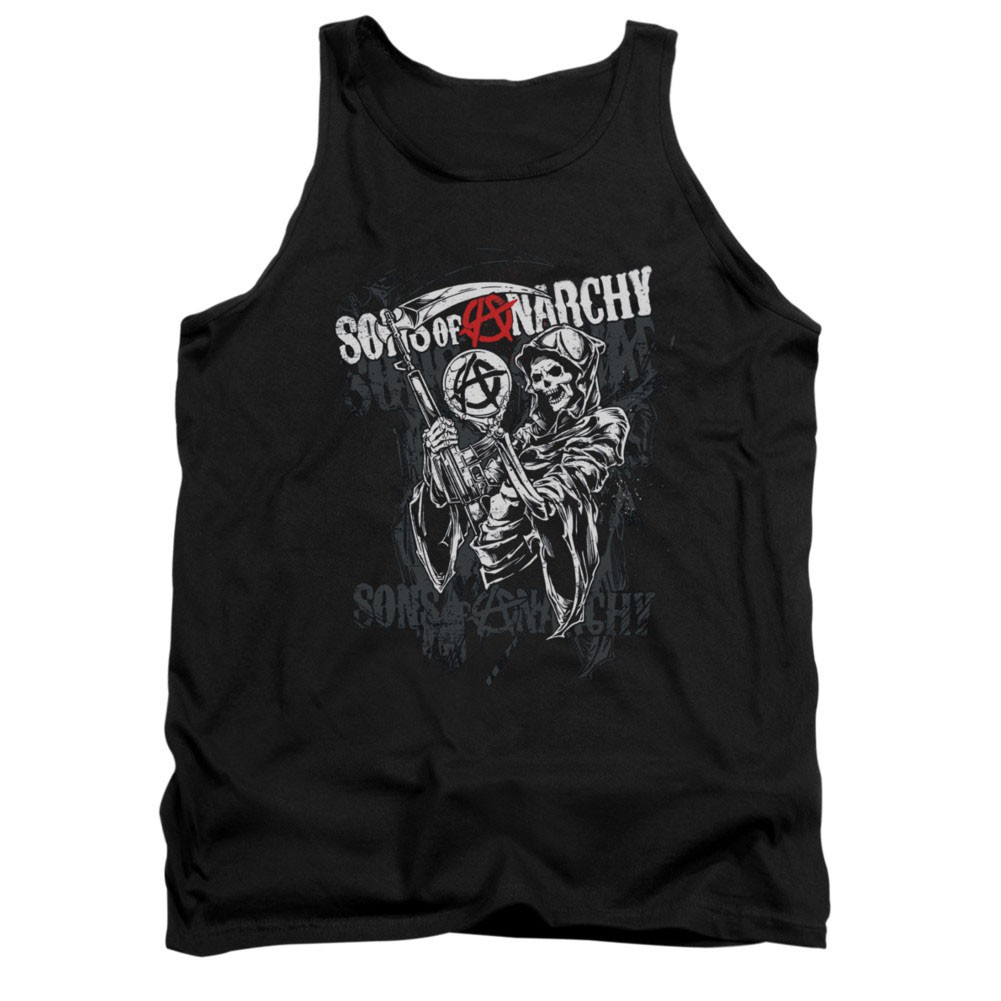 Sons Of Anarchy Reaper Logo Black Tank Top