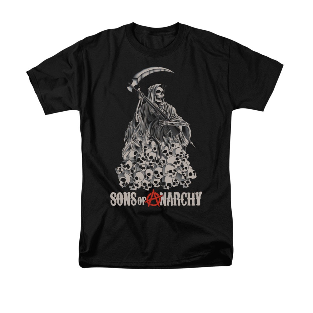 Sons Of Anarchy Pile Of Skulls Black T-Shirt