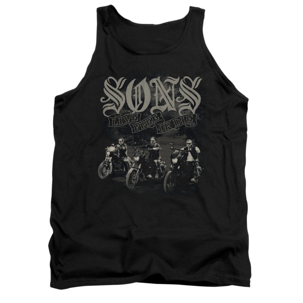 Sons Of Anarchy Live Free Black Tank Top