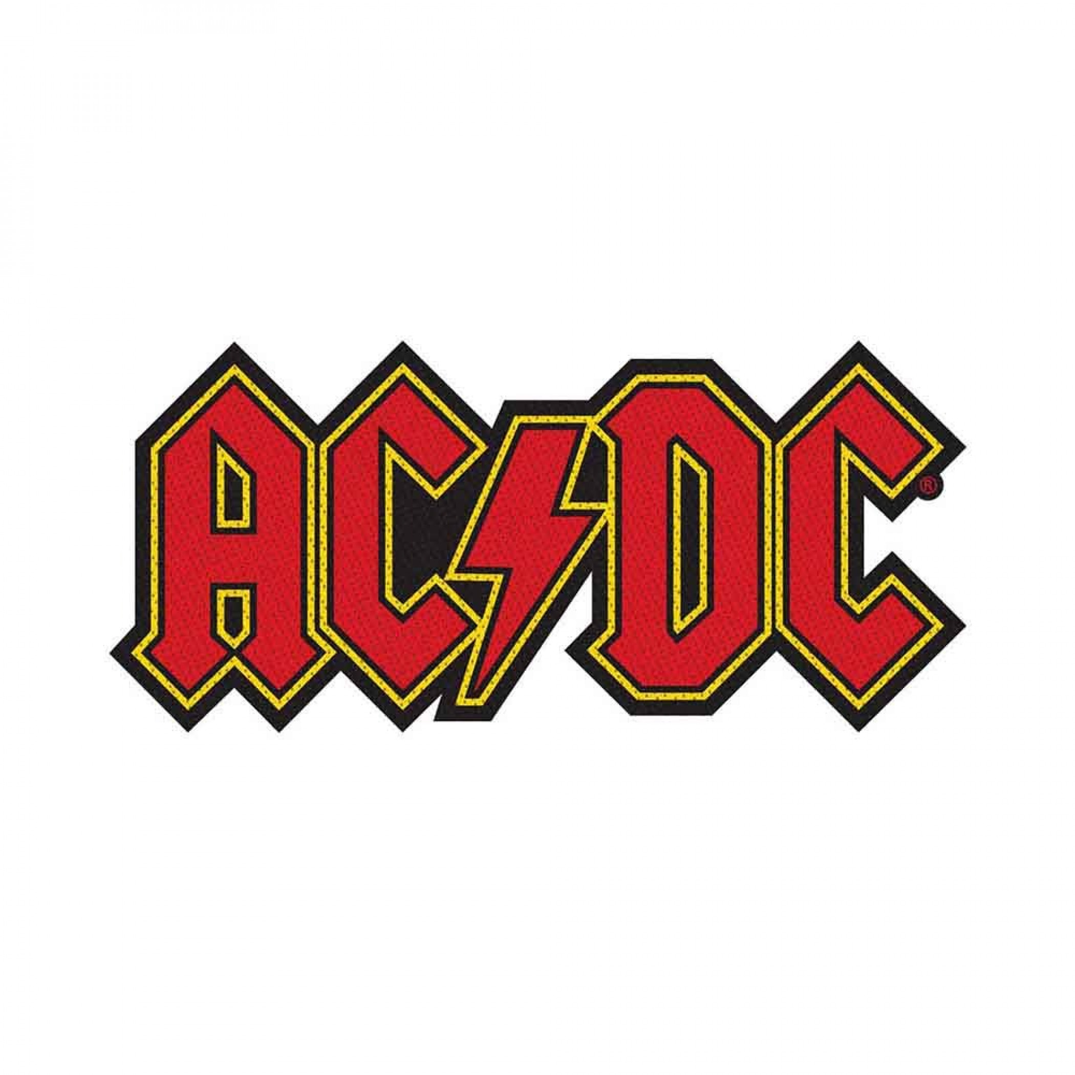 AC/DC Woven Logo Iron On Cut-Out Patch