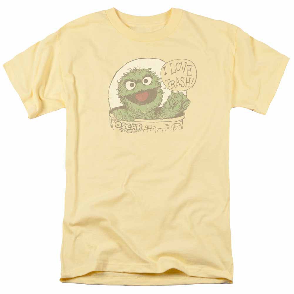 Sesame Street I Love Trash Yellow T-Shirt