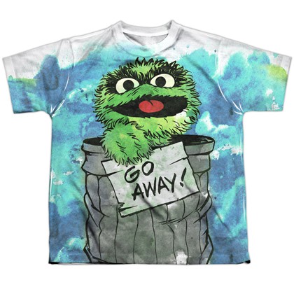 Sesame Street Oscar The Grouch Go Away Youth Tshirt
