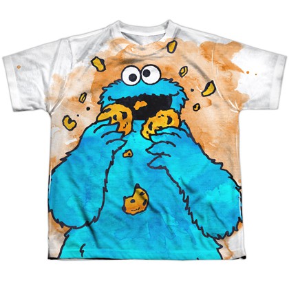 Sesame Street Cookie Monster Eating Youth Tshirt