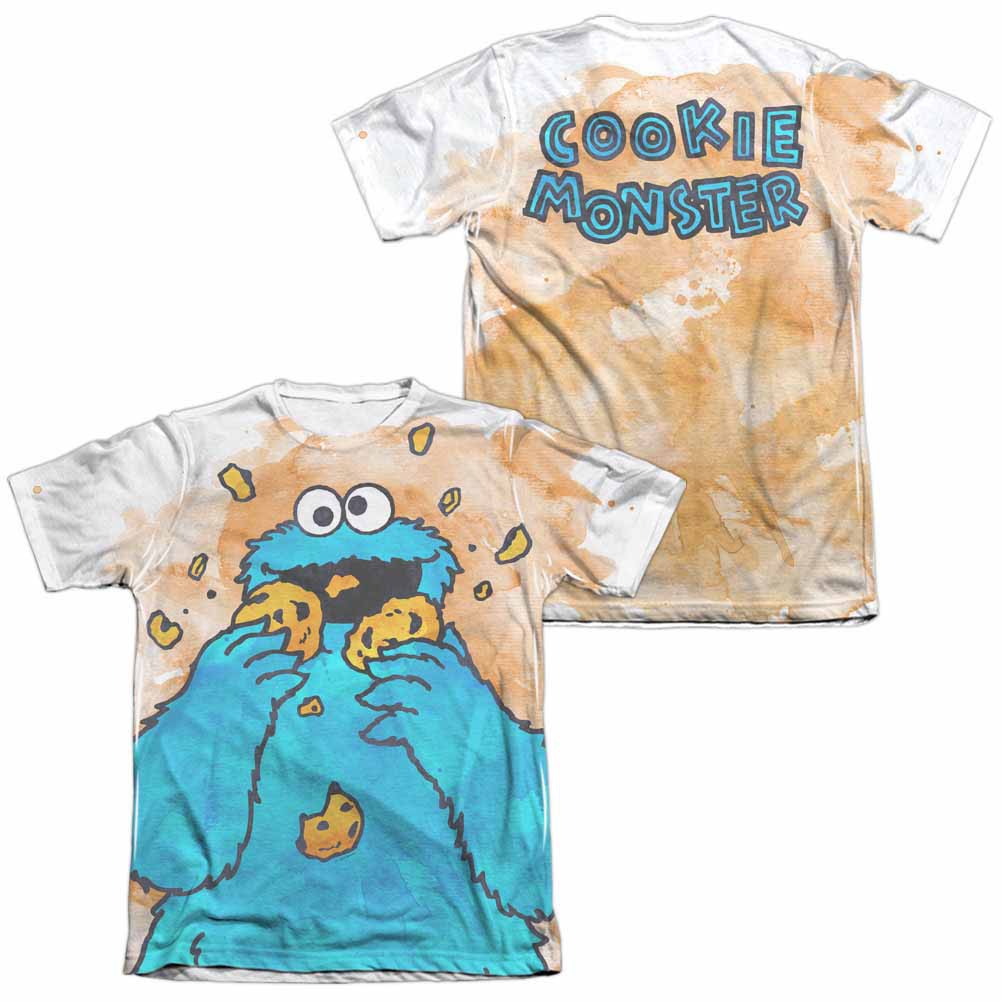 Sesame Street Cookie Crumbs  White 2-Sided Sublimation T-Shirt