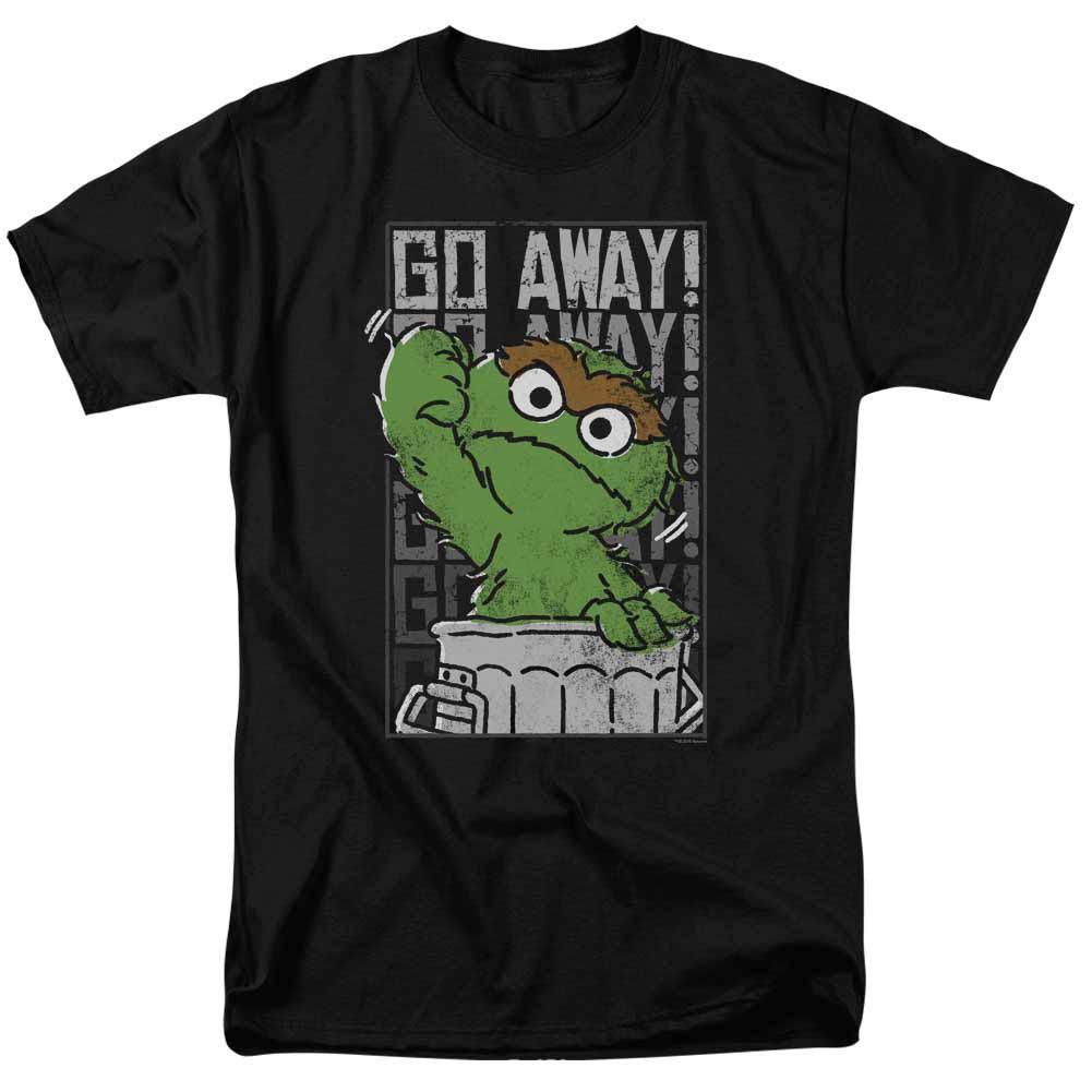 Sesame Street Go Away Black T-Shirt