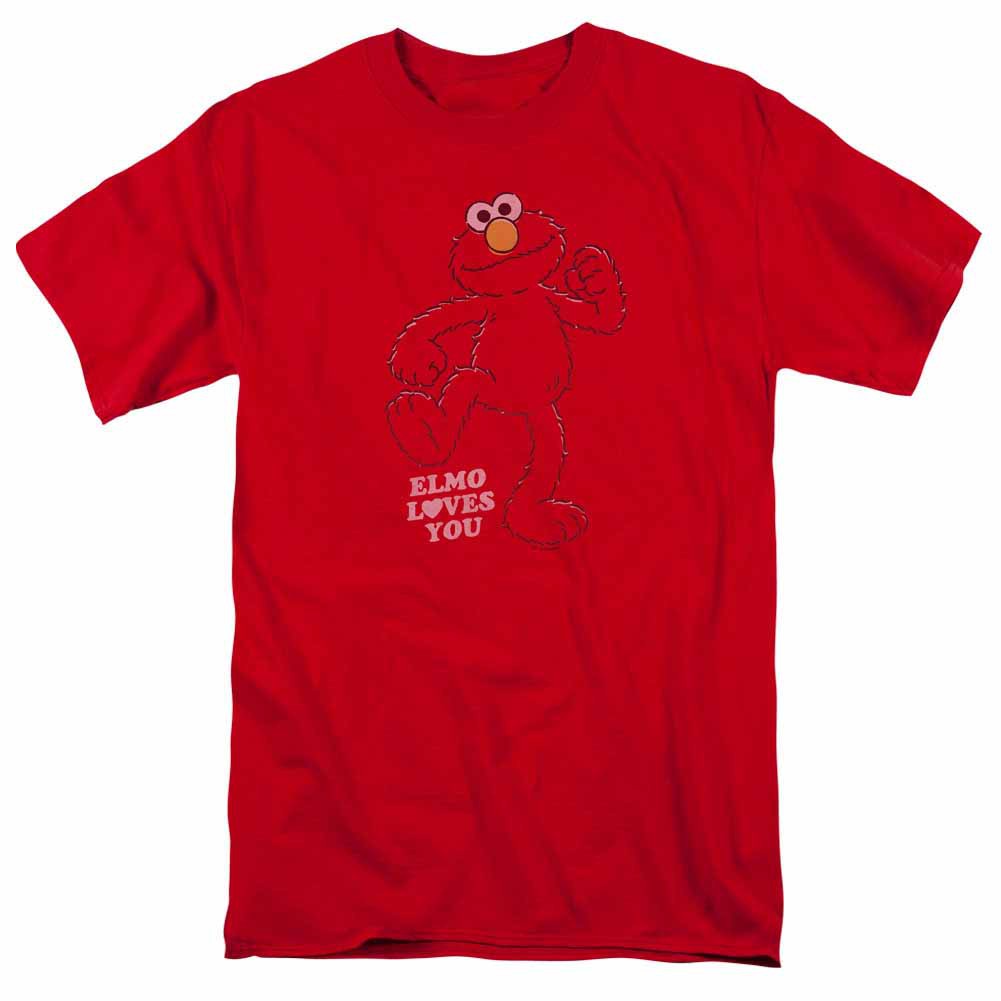 Sesame Street Elmo Loves You Red T-Shirt