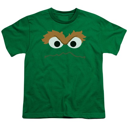 Sesame Street Oscar Big Face Youth Tshirt