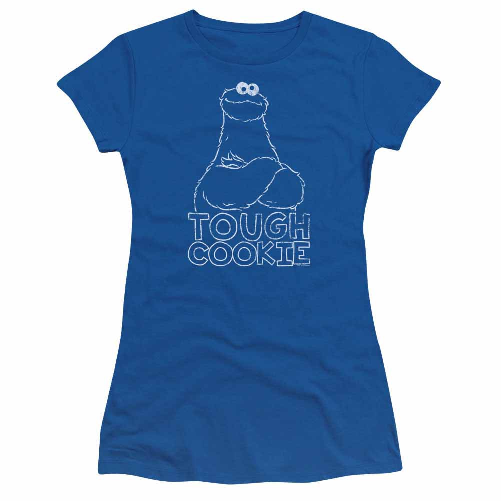 Sesame Street Touch Cookie Blue Juniors T-Shirt