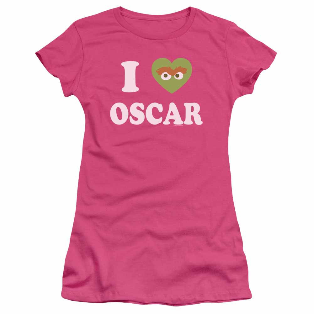 Sesame Street I Heart Oscar Pink Juniors T-Shirt