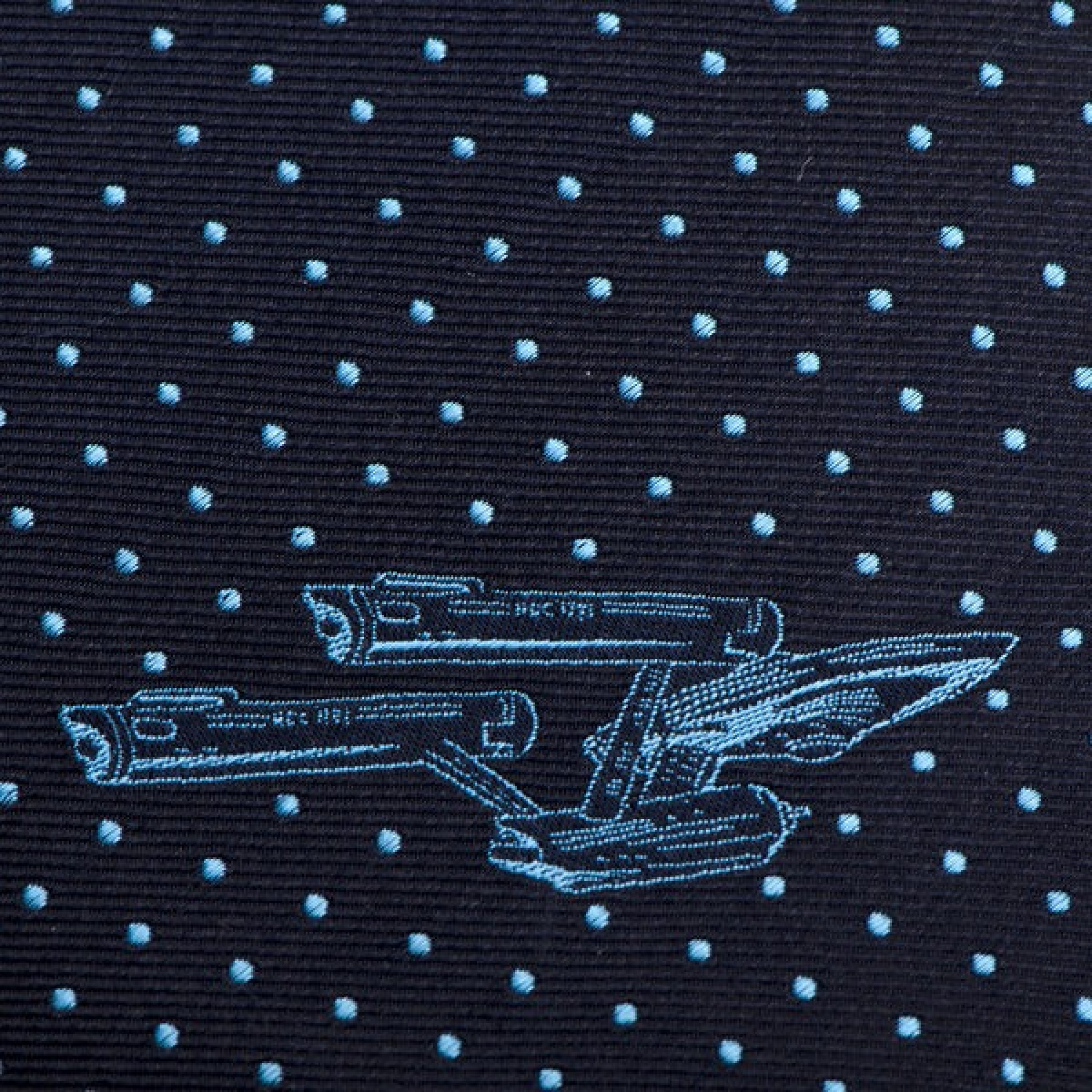 Star Trek Enterprise Dot Blue Men's Tie