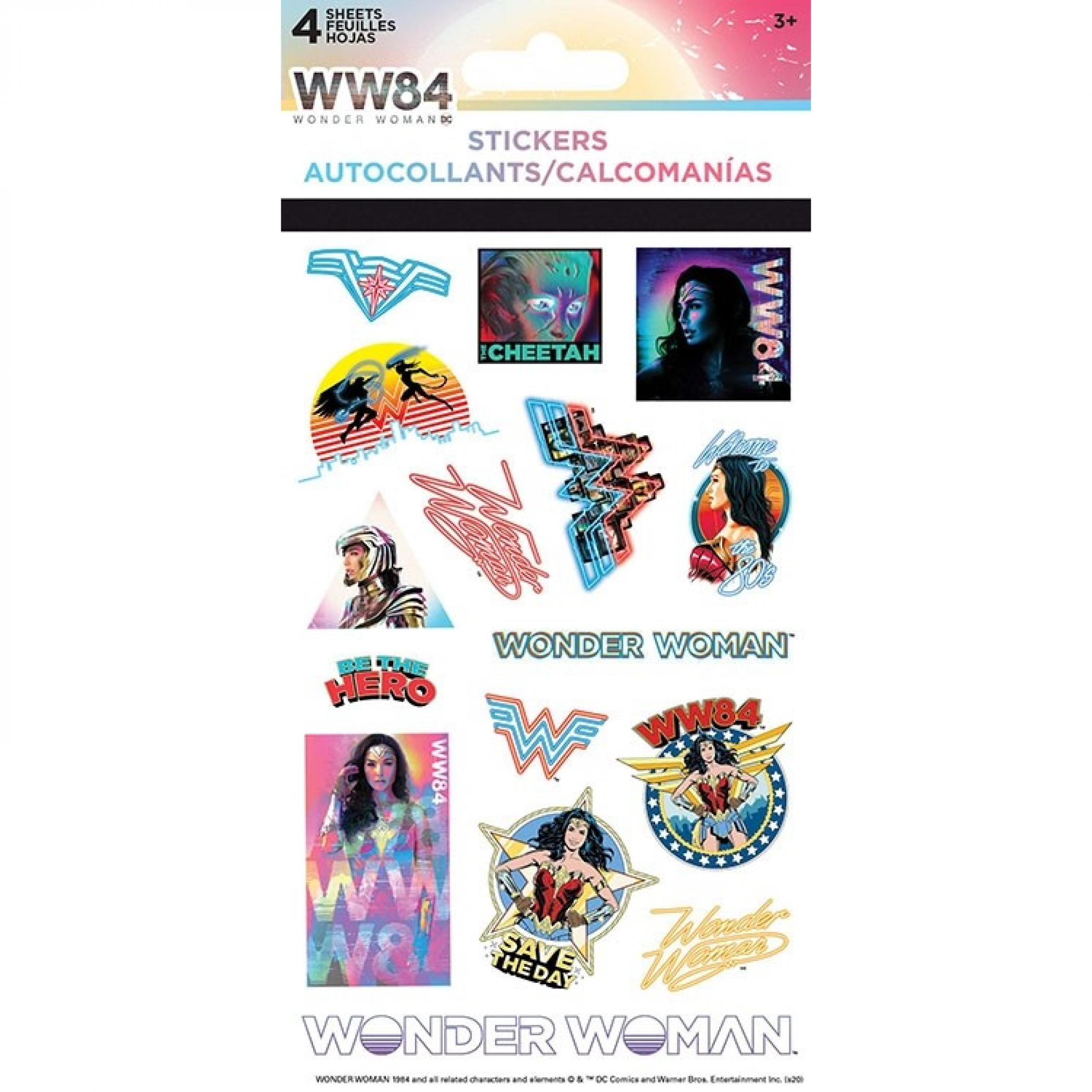 Wonder Woman 1984 Movie Logos and Gal Gadot Sticker Pack