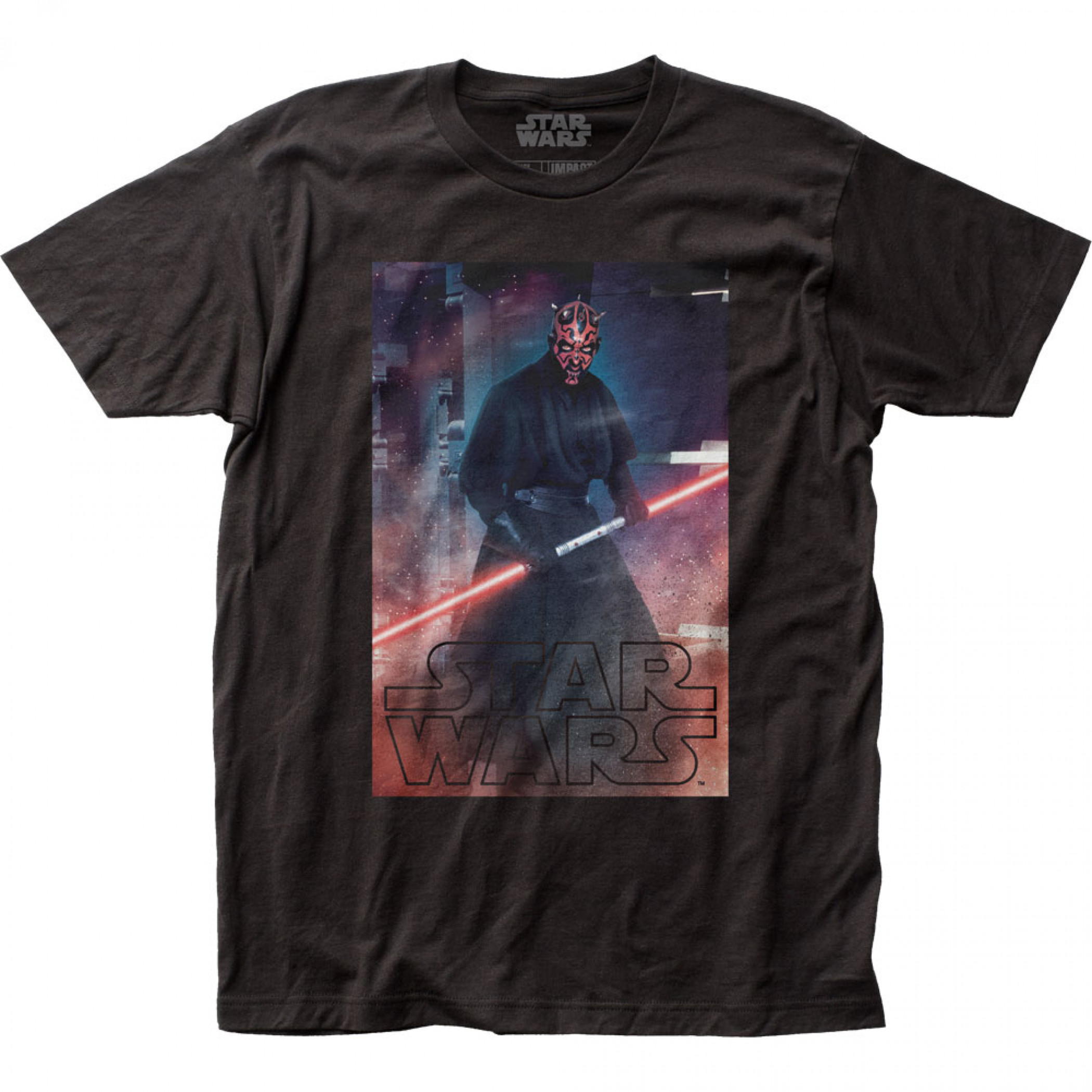 Star Wars Darth Maul Character with Double-Bladed Lightsaber T-Shirt