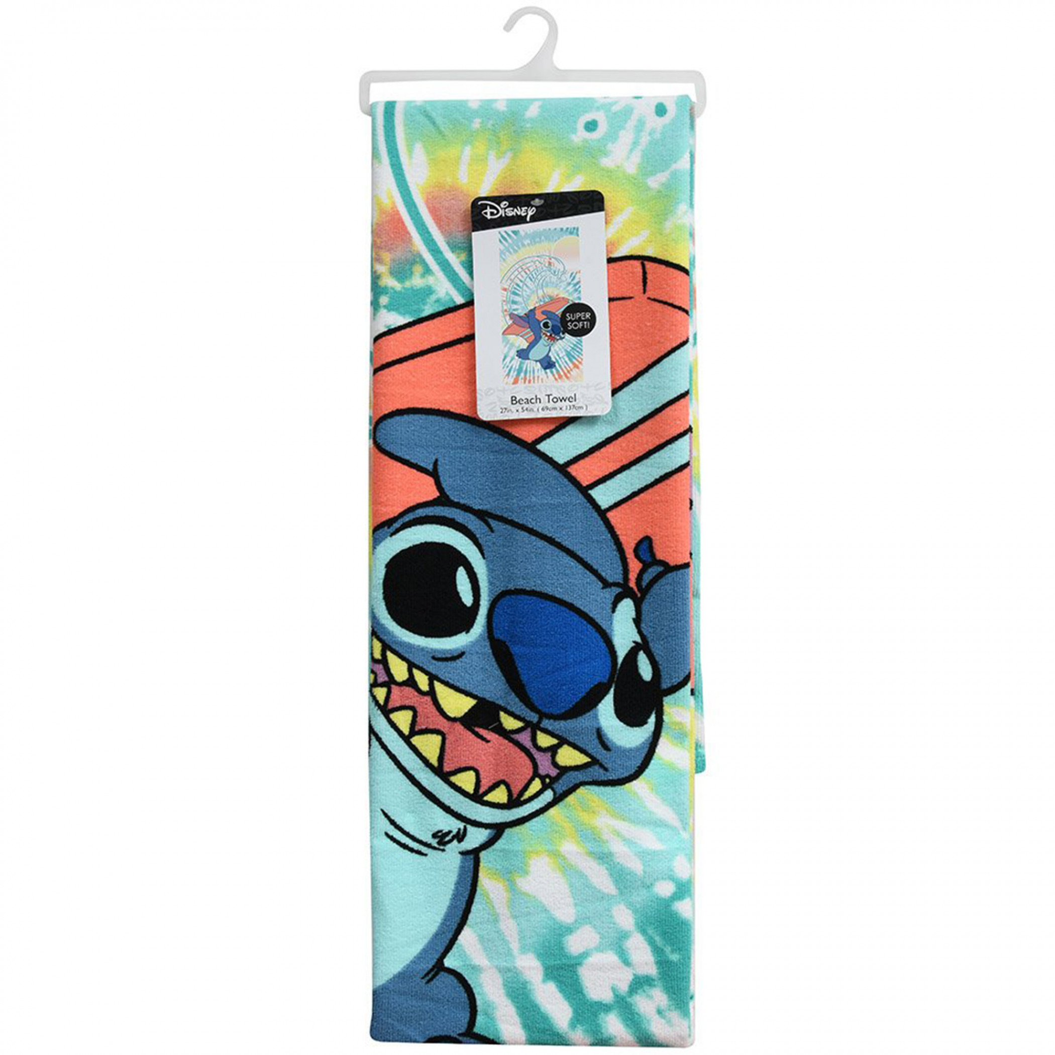 Disney Stitch Surfs Up! Microfiber 27x54' Beach Towel